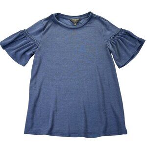 Banana Republic Luxespun Womens Bell Sleeve Top XS Blue